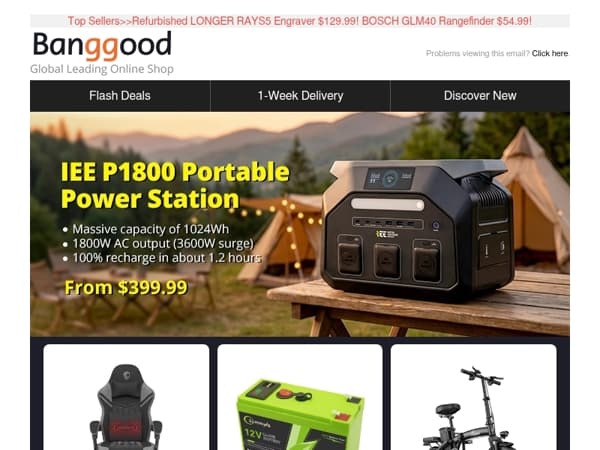 New 1280Wh 3600W Portable Power Station Only $399! & Other Must-Haves 🔥!