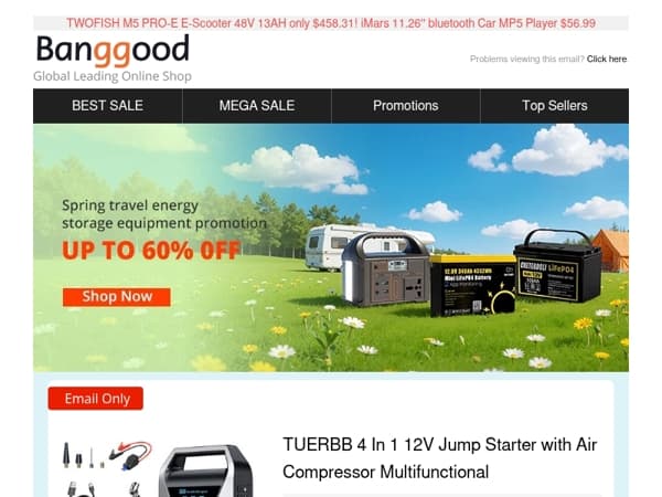 [60% Off For Outdoors!😃] TUERBB 4-in-1 3000A / 4500A Car Jump Starter only $59.99! LAFOCH Two Way 360 Rotating Endoscope Camera only $47.69~