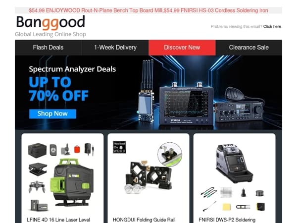 [DIY Tools & Auto]HONGDUI Folding Guide Rail Clamp $57.99! BSIDE SH8 Visual IR Thermometer Graph Multimeter $259.99,Shop Now>