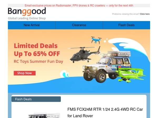 RC Flash Deals Live: Save Up to 74% On Drones, Cars & Radios! Hurry!