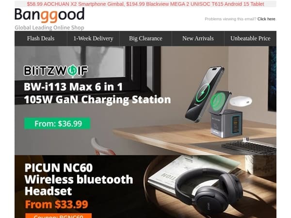 Only $69.99 Baofeng DM-32UV Walkie Talkie, $36.99 6 in 1 GaN Charger, $29.69 AMNVOLT Si4732 Radio.