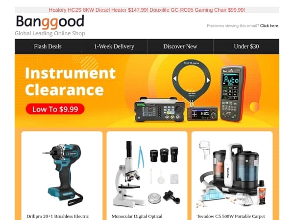 [Sunday 48Hrs Clearance✅!] $19.99 Brushless E-Screwdriver! $24.99 64X-2400X Optical Microscope! $91.99 Carpet Cleaner!