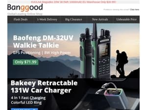 🤩[March Special] Only $35.99 BlitzWolf BW-AT6 Plus Watch, Baofeng DM-32UV Walkie Talkie Only $71.99!