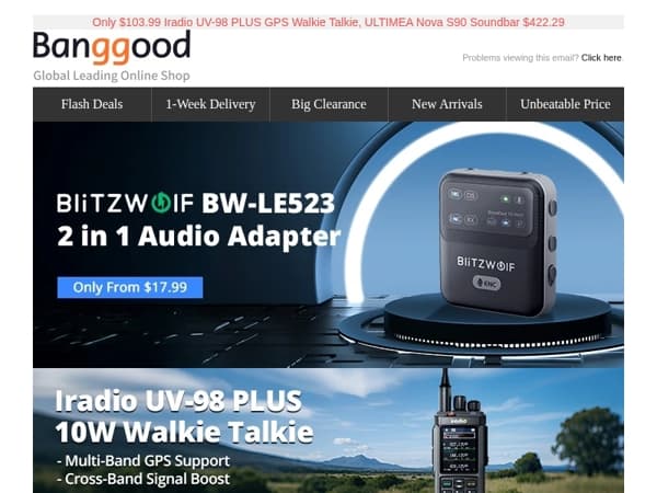 [New] BlitzWolf 2 in 1 Audio Adapter Only From $17.99, AOOSTAR XG76XT EGPU Dock $588.99, Shop Now >>