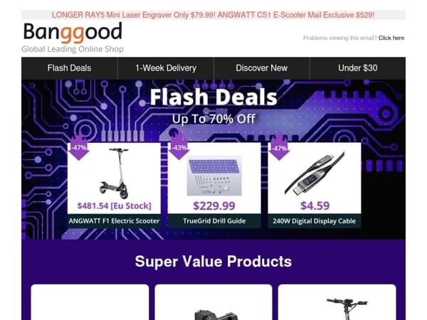 Your Weekend Deal Hunt Starts Here😃: Flashdeals & Clearance Max 70% Off! 