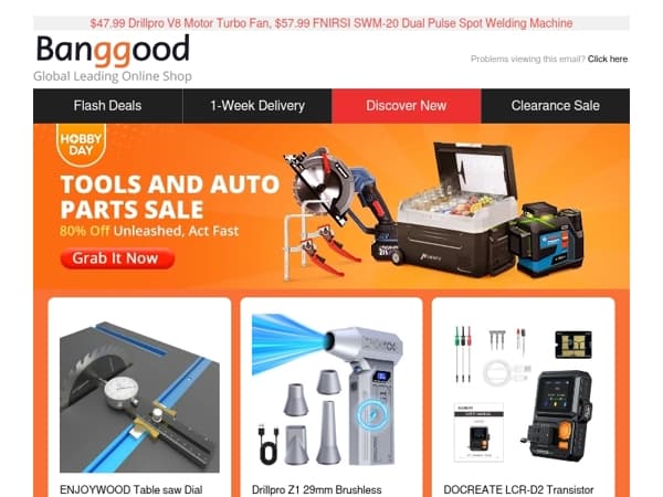 [DIY Tools & Auto]Hobby Day 80% OFF! ENJOYWOOD Juice Router Groove Jig  $57.99,LCR-D2 Transistor Tester $20.49,Shop Now>