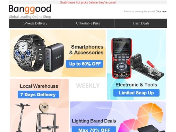 Stock Running Out Fast! -20°C-550°C Thermal Imager $88.99, 350W Electric Scooter $175