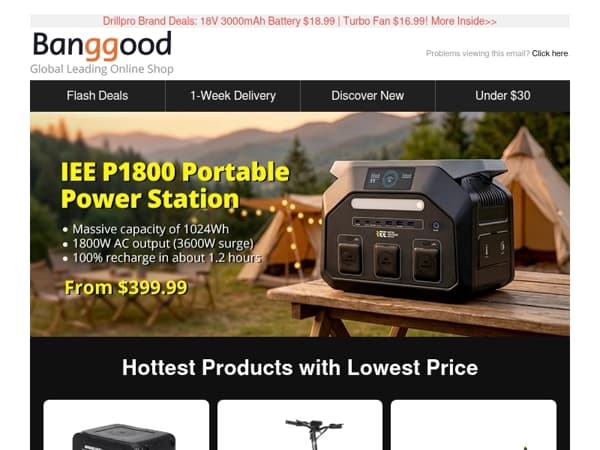 Weekend Mega Sale: 1024Wh 3600W Max Output Power Station From $399.99 & Zeblaze GTS4 Only $15.99!