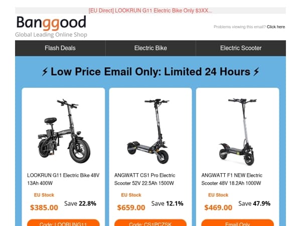 🛴[Exclusive Coupon Inside] Up to 60% OFF for Electric Bike & Scooter, Grab >>