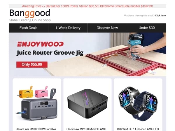 [New Release & Bottom Price!]  Blitzwolf HL7 Smartwatch $39.99! Refurbished ATOMSTACK A10 PRO V2 Laser Engraver $129.99!