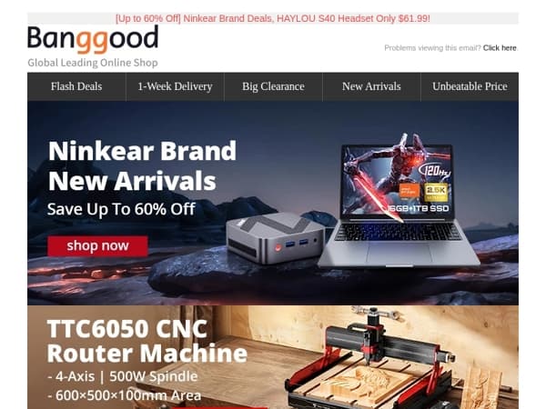 Only $55.99 BW-WA3 Speaker, $3?9.99 20800mAh DOOGEE Fire 6, $1099 TTC6050 CNC Engraving Machine! 