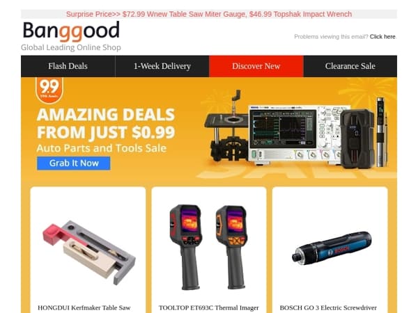 [Less than 48hrs to Grap Bottom Price] DIY Tools and Auto Parts Drop to $0.99! TOOLTOP Thermal Imager Camera $119.99>>