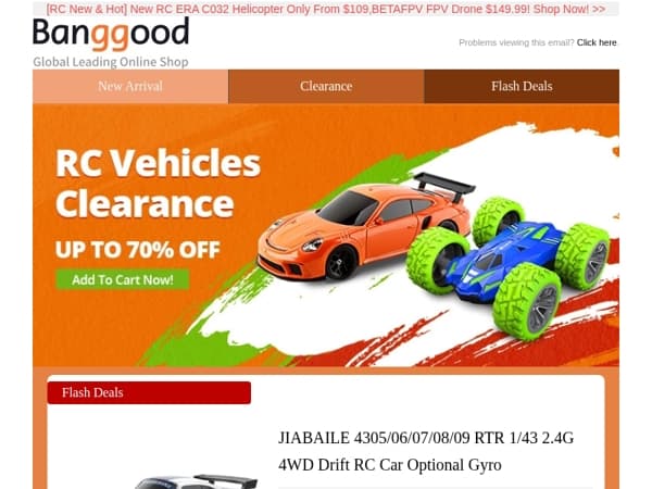 [RC Amazing Sale] RC Vehicles Clearance Up To 70% OFF, EMAX Tinyhawk Nanoscout 66% Off! Shop Now>>