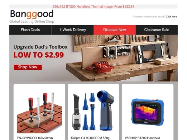 [Hot Sale Tools & Auto Parts] Drillpro 4pcs Power Tool Set With 2 Batteries 1 Charger Only $109.99,ENJOYWOOD Carpenter Parallel Guide Rails EU Stock $86.99, Shop Now>