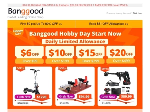 🔥[START NOW] HOBBY DAY SALE 80% OFF + Extra Total $51 Allowances! $38.99 12V 60/150Ah Lithium Battery >>