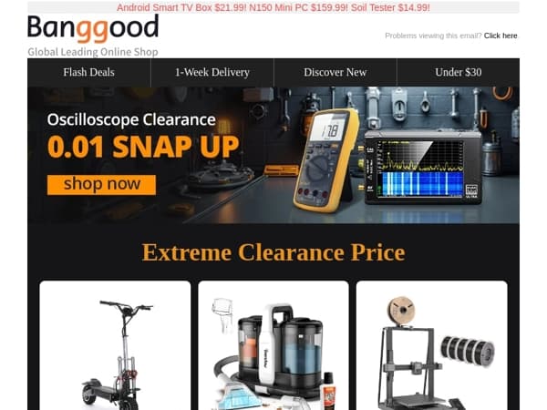 [ Clearance Sale! ]  500W Carpet Cleaner $96.15! Artillery X3 Plus 3D Printer with Filament $199.99! Click & Find More>>