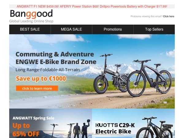  [ENGWE E-Bike Brand Sale! Save Up To €1000! ] Auto & Tools Save Max 76.2%! Welding Machine Only $29.99!