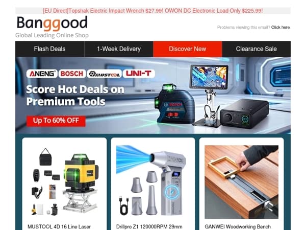 [Up to 60% Off] ALIENTEK Multimeter 60000Count $99.99! ENJOYWOOD T Ruler Only $18.99! KUAIQU SPS-S Power Supply Only $77.99!