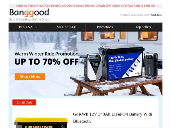 [Up to 70% Off] Warm Winter Outdoor & Auto Parts Promototion Start!