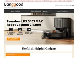 Teendow D10S MAX Robot Vacuum Only $228.99, iCafilas Portable Coffee Machine Only $59.99, Shop Now>>