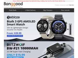 [New] Artillery PLA 3D 10kg Printer Filament Only $89, BlitaWolf BW-Voyager1 Smart watch Only $54.99!