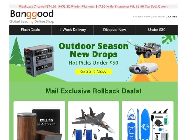 [ Final Call ] Subscriber Exclusive: Last Wave of Outdoor Season Rollback Sale!🚀