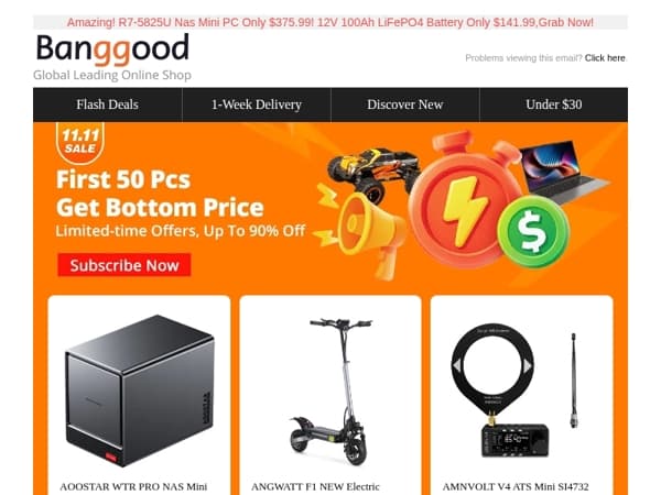 [ Mail Exclusive 11.11 Sale Bottom Price🆒]  Refurbished SCULPFUN iCube Pro 5W Laser Engraver Only $105.99! Zeblaze GTS4 Smartwatch $21.99!