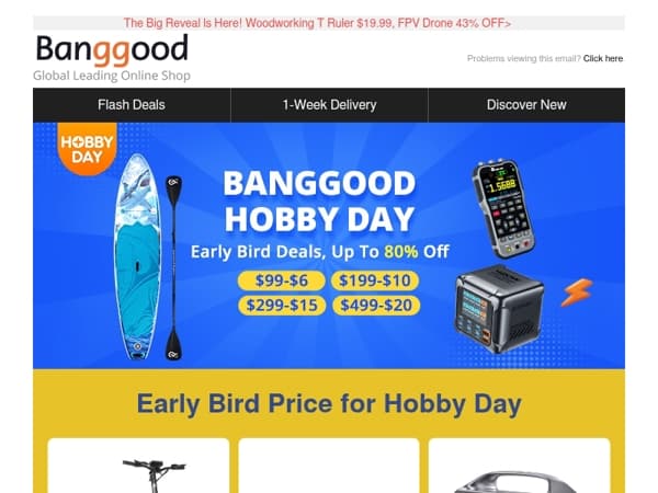 🐤 Hobby Day Early Bird: $459 Gets You a 1000W 48V ANGWATT Electric Scooter! 🛴