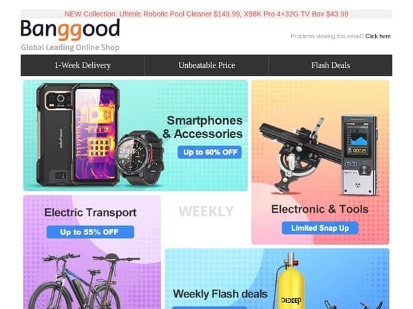 Check out this week's new savings! 100W Soldering Iron Set 60% OFF, 4000A Car Jump Starter $45.99