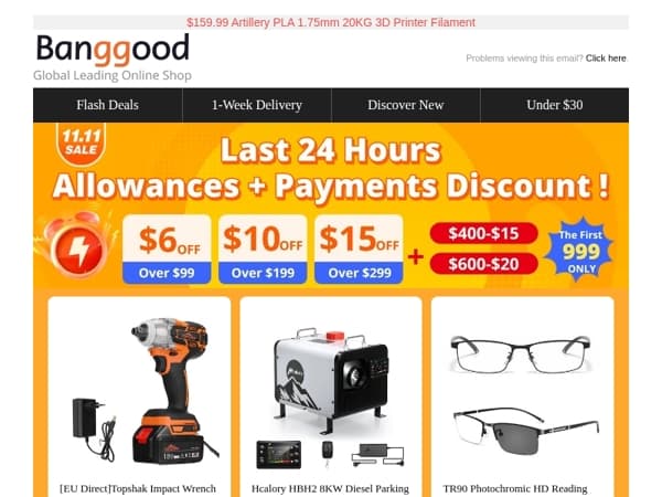 🔥[Last Chance] [999 Only] 24 Hours Left to Get Payment Discount! $27.99 Topshak Impact. 11.11 Sale >>