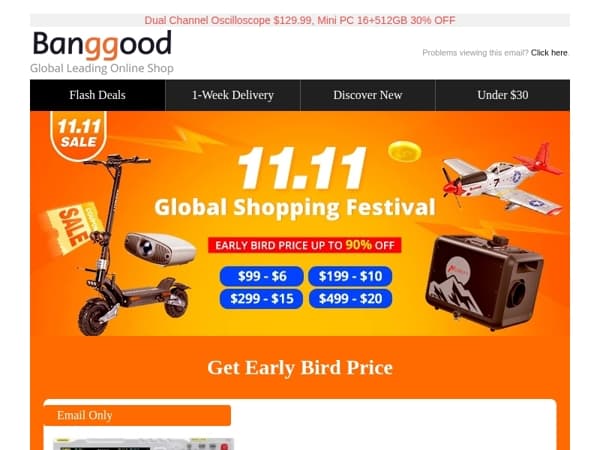 [ 11.11 Saving Tips 😎 ] Total $51 Allowance +Early Bird Price Up To 90% OFF, Grab in Advance >>