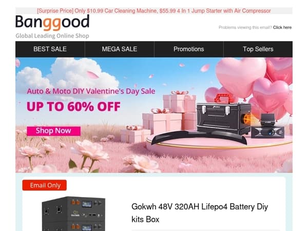 [ Auto & Outdoor ] Up To 60% OFF! HCALORY TC2S 8KW Diesel Heater $85.99, Gokwh 48V 320AH Lifepo4 Battery Diy kits Box $579.99>>