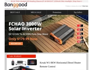 [UP TO 70% OFF] $12.99 TENGOO Heating Vest,$23.99 XIAOMI Flashlight Mood Light,$81.99 Kroak Diesel Heater Remote Control! Buy Now!