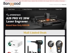 [Limited Deals😍] Blitzwolf BW-V5 Projector Only $80.99! N-One NPad Plus Tablet Only $112! 20000mAh 2500A Car Jump Starter $42.99! Hurry!