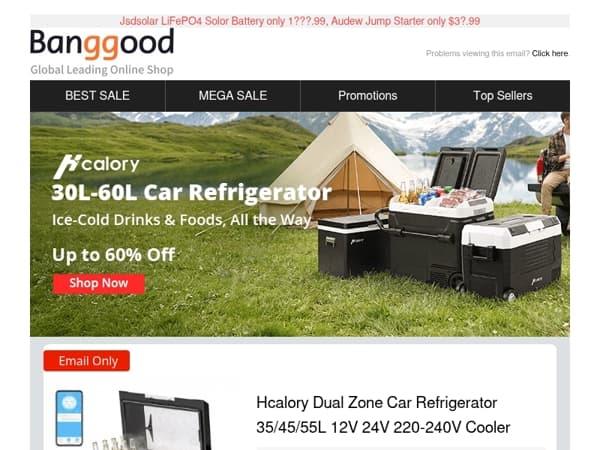 Flash Sale: Get Up to 60% Off Hcalory's Newest Car Fridges & Hottest Scooters!