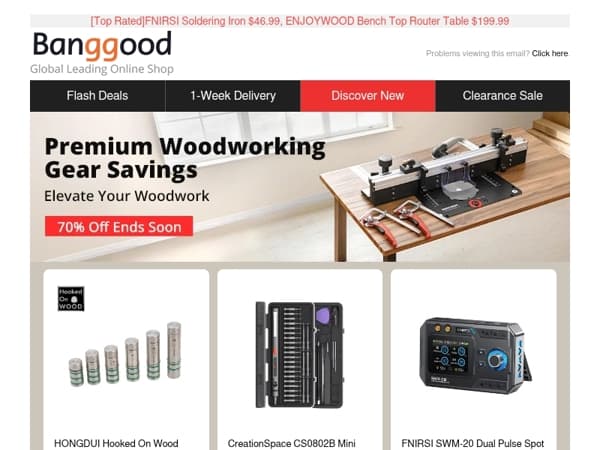 [Tools & Auto Savings]70% Off Ends Soon! HONGDUI HD30 Bench Dog From $14.99, CreationSpace Electric Screwdriver $24.99, FNIRSI Spot Welding Machine $57.56!