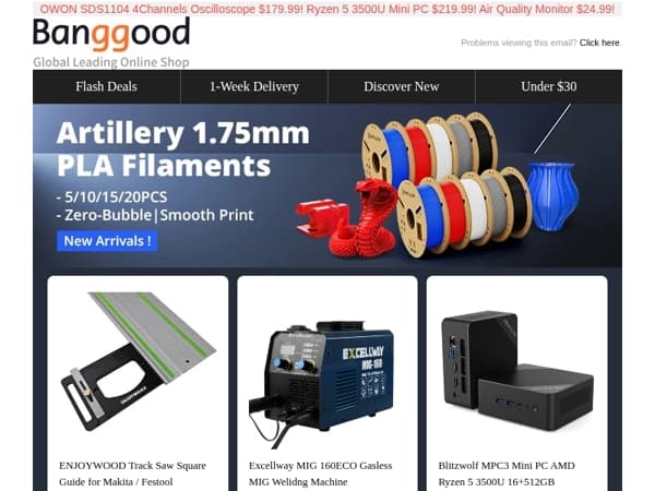 [ New Arrival & Clearance! ] HONEYWHALE 36V 12.5Ah Scooter $286.38! Airpump Blood Pressure Monitor Smartwatch $46.99! High Speed FLSUN T1 3D Printer $339!