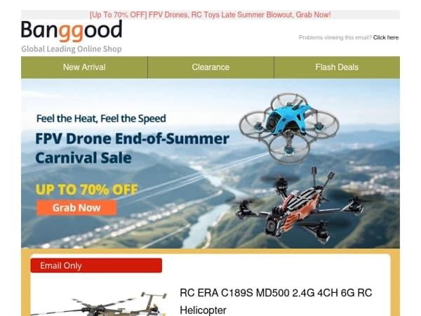[News Mail Exclusive] RC ERA C189S RC Helicopter Only From $184, $95.99 YIGONG YG475 RC Car, Shop Now!>>