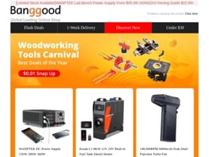 [$0.01 Snap Up Inside] Woodworking Tools Carnival Cordless Electric Chainsaw From $19.99! Air Quality Tester $19.99! Table Saw Router $125.99!
