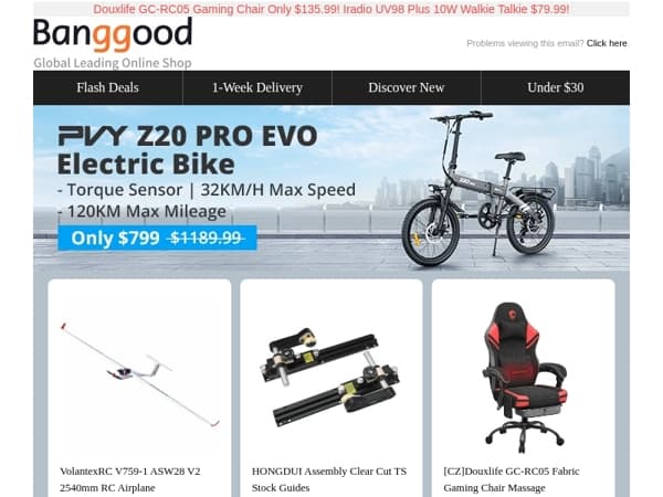 [ New Arrival & Clearance! ] Hottest ANGWATT F1 E-Scooter $489.3! Smart Android TV Stick $18.99! More Clearance Goods Inside>>