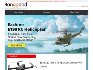 [RC Toys New Year Sale] TEEROK T18S GPS 4K Dual Camera Servo Gimbal UP to 59% Sale,Shop Now!>>