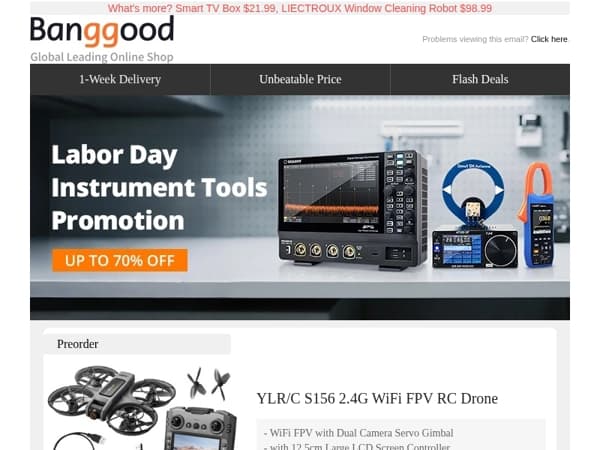 Get some fresh air (in fresh kicks!) 2.4G WiFi FPV RC Drone with LCD Screen Controller $6?.99