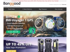 [2025 New Year Sales] Air Duster $14.99, BlitzWolf 10ATM Waterproof GPS Smart Watch New arrive>>