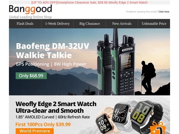 [Early Bird Price For New] $35.99 BlitzWolf BW-CML6 Monitor Light Bar, $68.99 Baofeng DM-32UV Walkie Talkie.