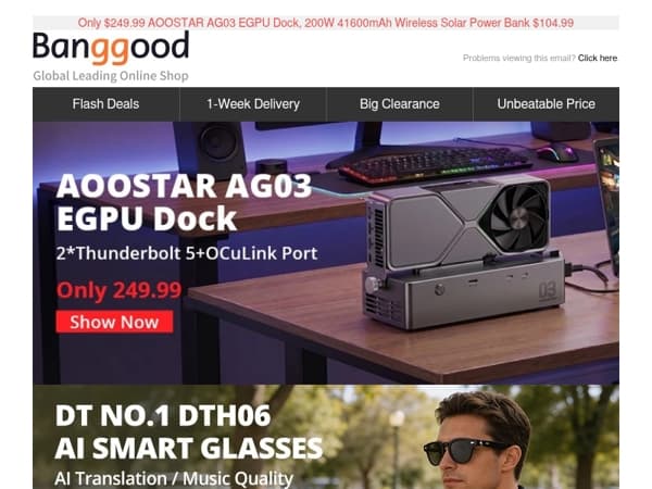 [New] Only $19.99 DT NO.1 AI Smart Glasses, ESP138D H-RADIO Daul System Receiver from $125.99 >