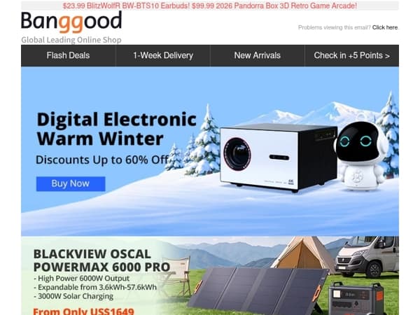 🔥[Up to 60% Off] Electronic Warm Winter! Only $89.99 Salange P92 MAX Smart Projector.