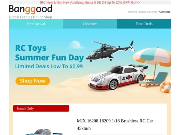 [RC Toys Summer Fun Day Big Sales] MJX HYPER GO Only From $78.99, Eachine EV800D 5.8G Up To 50% OFF! Shop Now>>