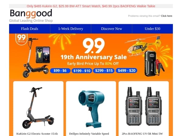 🎊[15th Anniv. Sale Saving Tips] Total $51 Allowance +Early Bird Price Up To 80% OFF, Grab in Advance >>