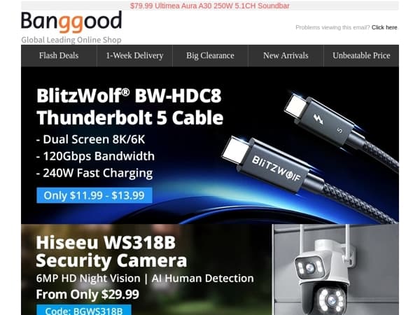 🤩[NEW] Only $29.99 Zeblaze GPS Smart Watch, $37.99 BlitzWolf Monitor Light Bar, SHOP NOW >