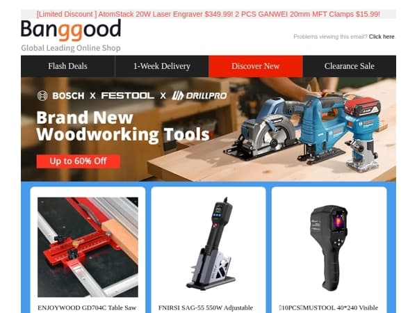 [Brand New Tools] BOSCH x Festool x Drillpro Power Tools Up to 60% Off! MUSTOOL Visible Thermal Imaging Only $89.99!